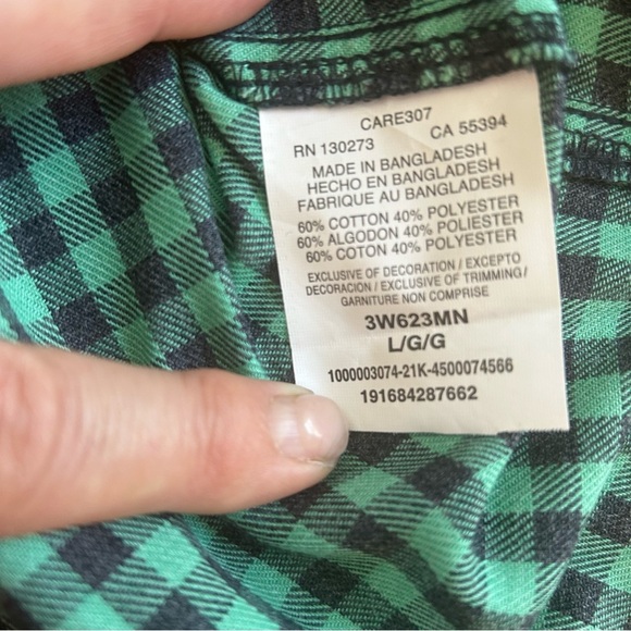 Wrangler Men Riggs Workwear Shirt Button Collar Long Sleeve Cotton Twill  Large - Picture 8 of 12